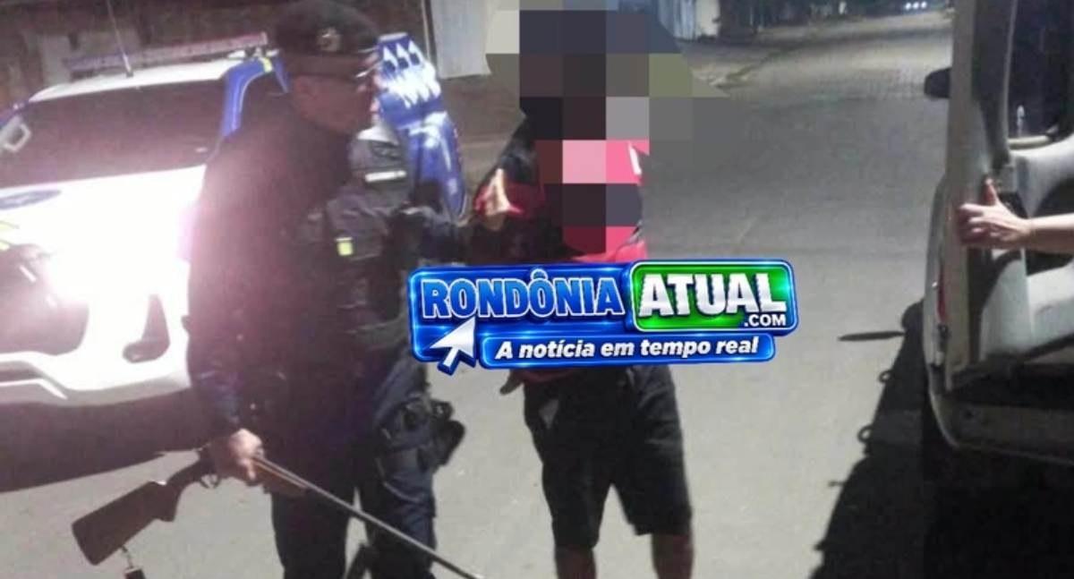 Comerciante é preso pela Polícia Militar depois de denúncia de porte de arma em estabelecimento
