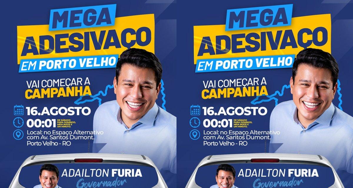 Furia abre campanha com grande adesivaço em Porto Velho e aposta na força da militância rumo ao Governo de Rondônia