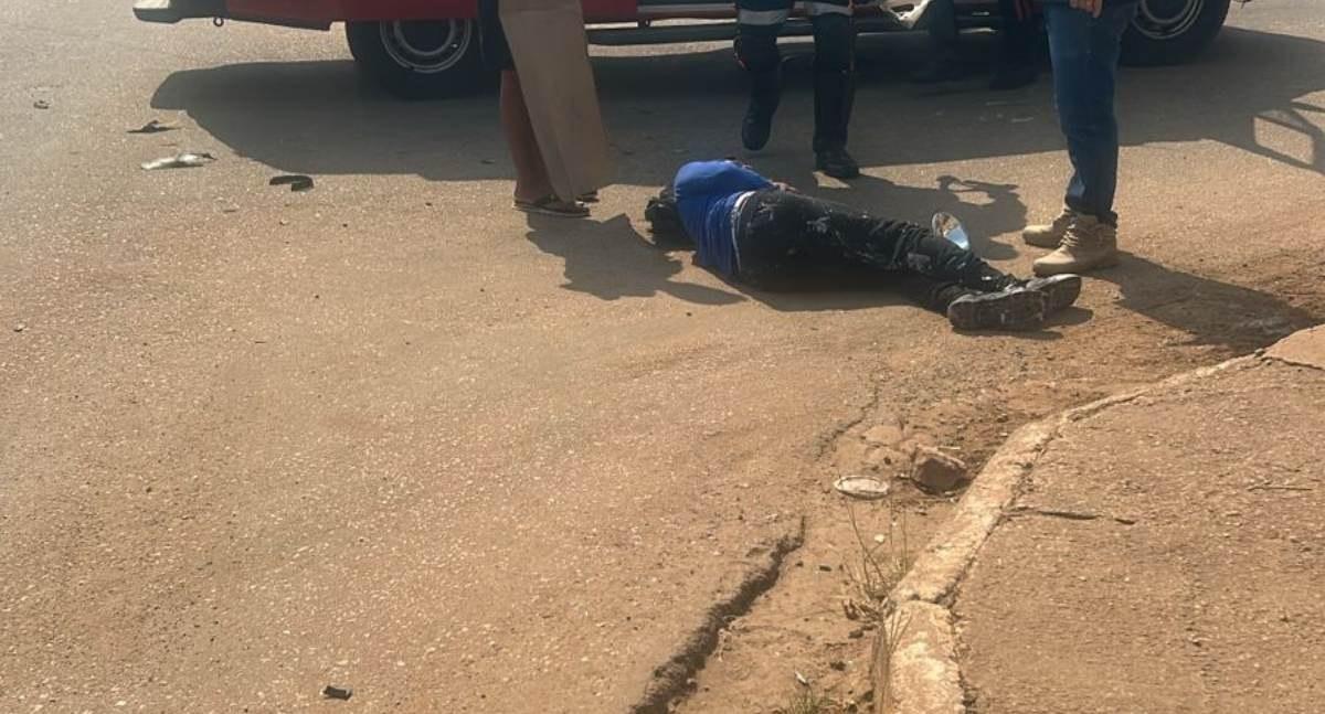 Colisão em cruzamento na zona leste de Porto Velho deixa casal ferido depois de avanço de preferencial