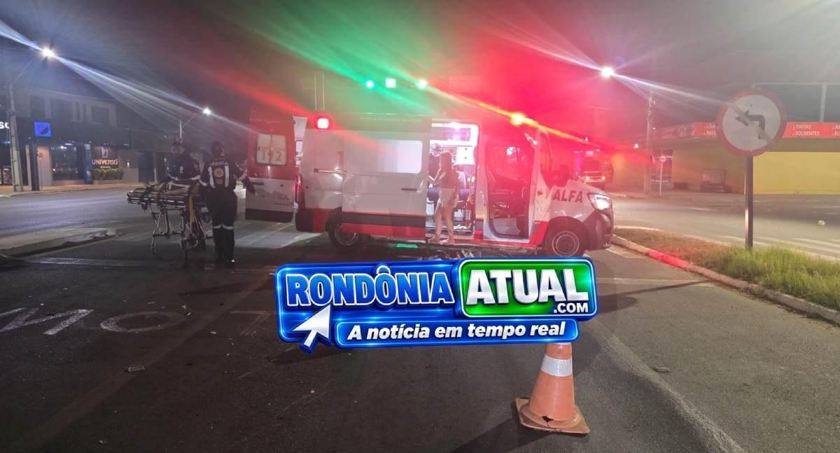 Três pessoas ficam feridas em colisão entre motocicletas na BR-364