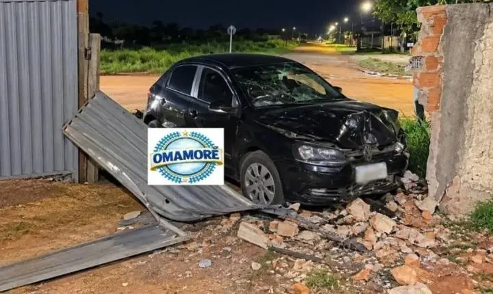 Acidentes de trânsito em série deixam três feridos e danificam muro de quartel em RO