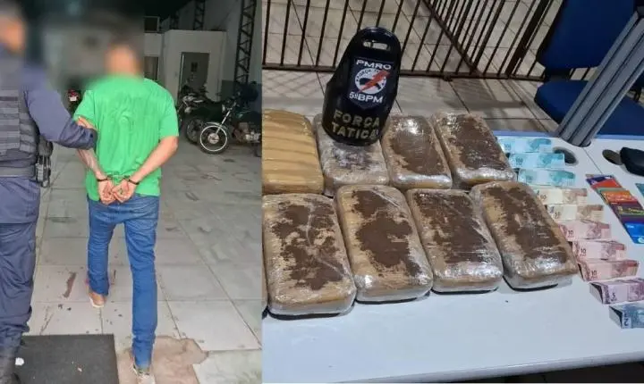 Força Tática prende suspeito com 11 tabletes de maconha em Porto Velho