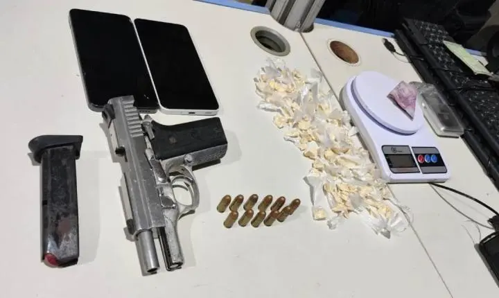 Homem é preso com arma e dezenas de porções de drogas depois de patrulhamento no Residencial Orgulho do Madeira