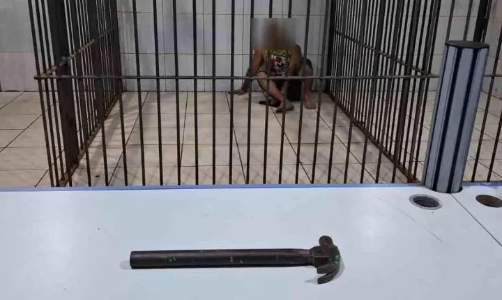 Homem é preso depois de agredir sobrinha com martelo em Porto Velho